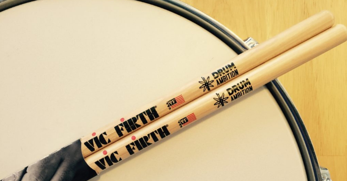 Drum Ambition branded Vic Firth sticks
